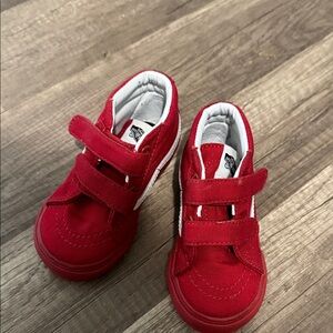 Kids Red Canvas Sneakers